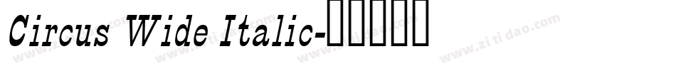Circus Wide Italic字体转换